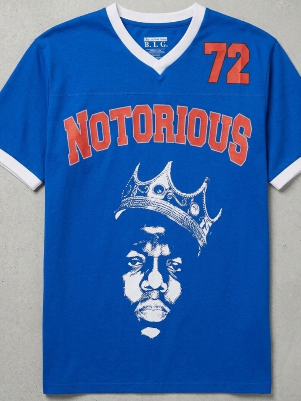 Notorious B.I.G. Brooklyn 72 We Go Hard Graphic Tee in Blue NWOT